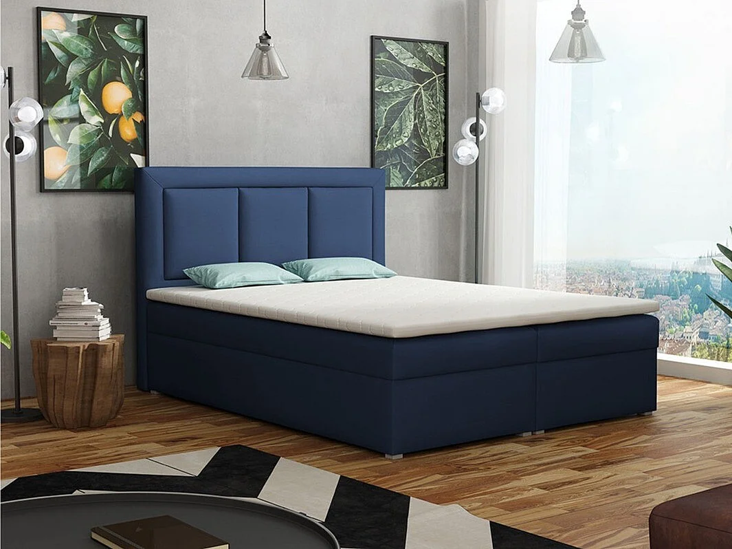 Cama continental Pomona 112, Continental, Azul, Tecido, 18x22x12cm