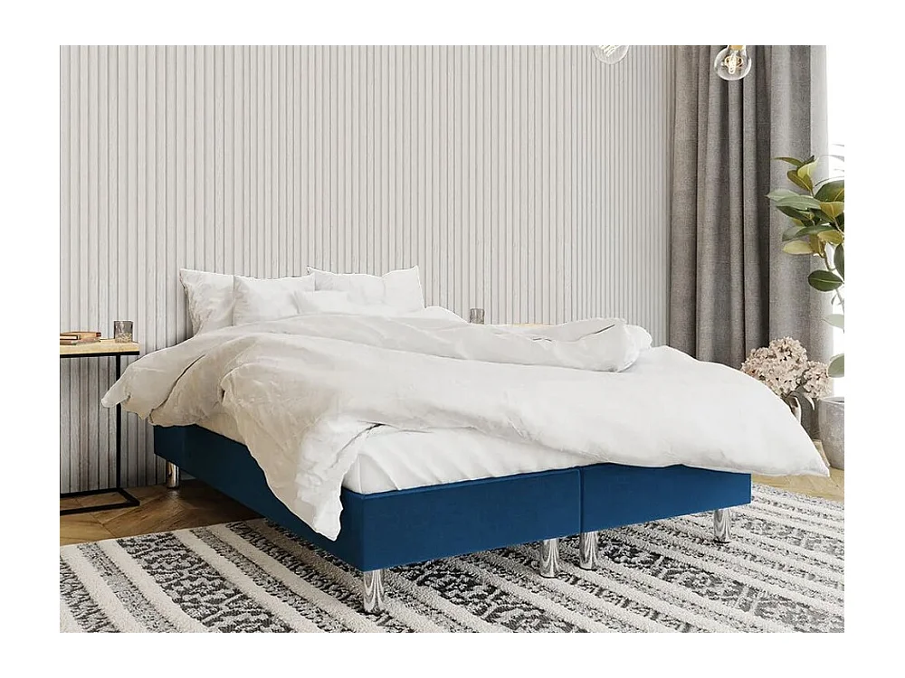 Cama continental Logan 101, Continental, Azul, Tecido, 14x20x5cm