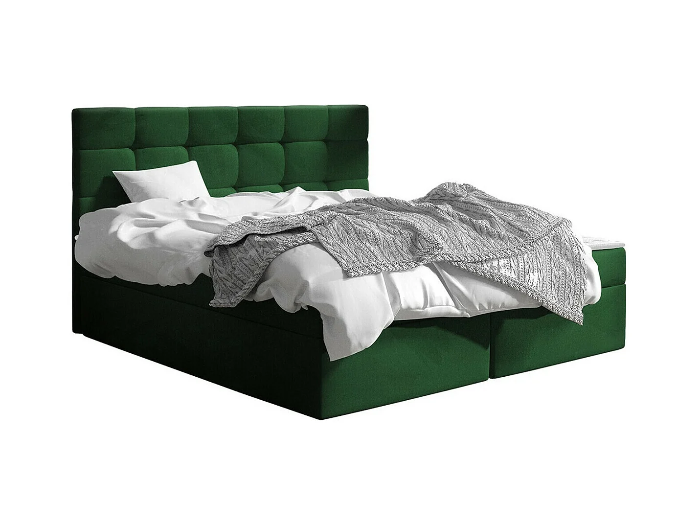Lit continental Comfivo 196, Double, Continental, Vert, 180x200, Tapisserie, 183x206cm