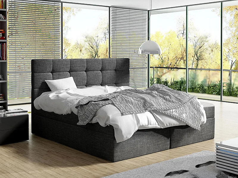 Cama continental Comfivo 196, Casal, Cinzento, Tecido, 16x21x11cm