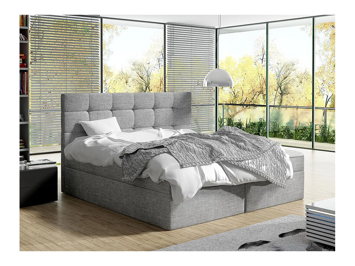 Cama continental Comfivo 196, Casal, Cinzento, Tecido, 16x21x11cm