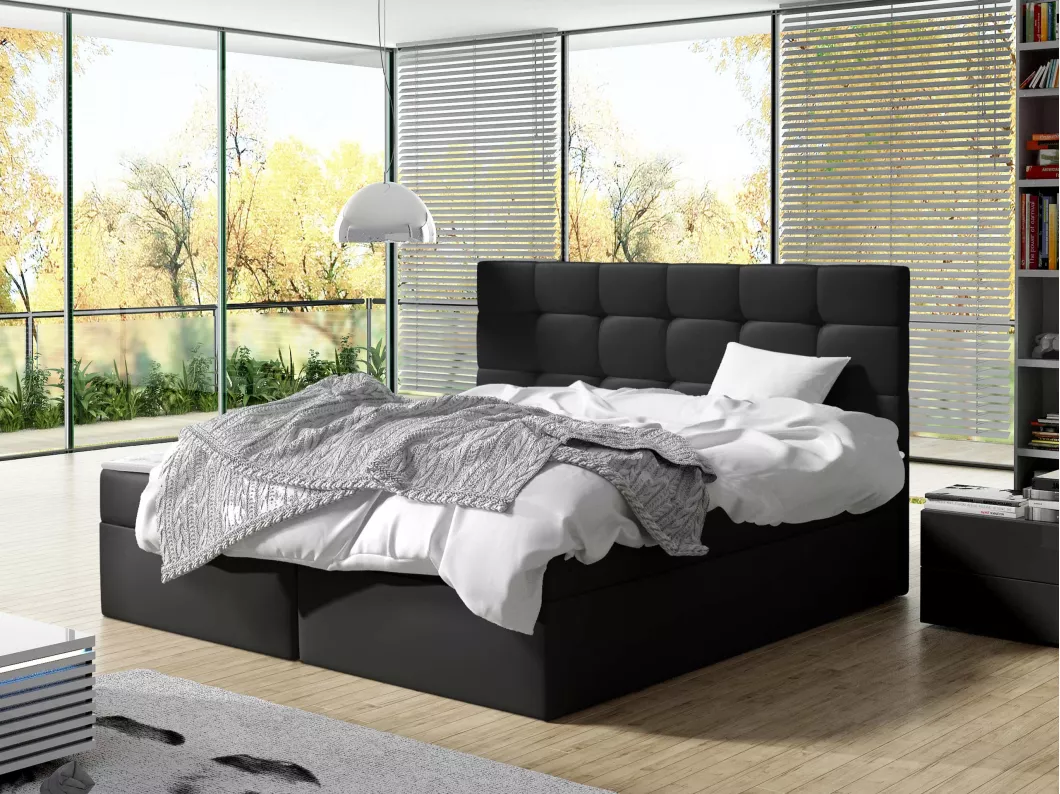 Kauf Unique Boxspringbett mit zwei Bettkästen - 140x200 cm - Soft 011 - Luanda