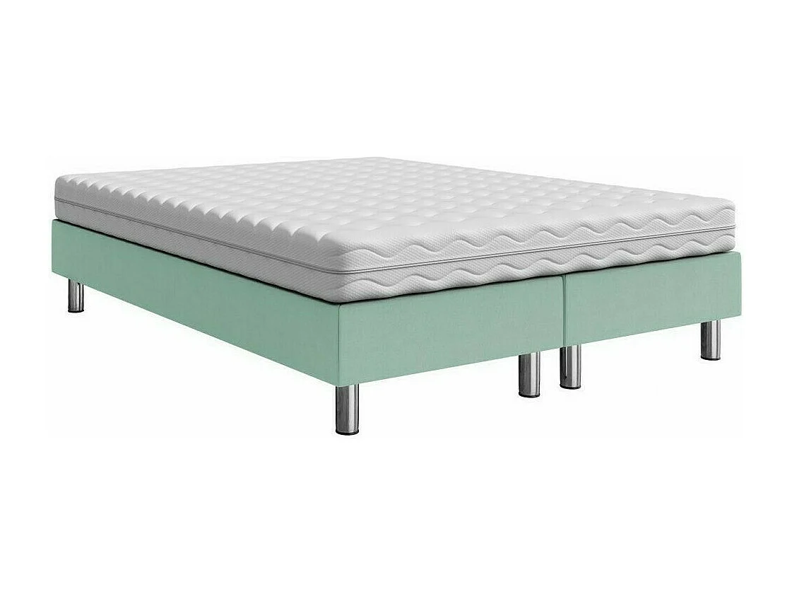 Cama continental Logan 101, Continental, Doble, Turquesa, 180x200, Tapiz, Somieres, 180cm