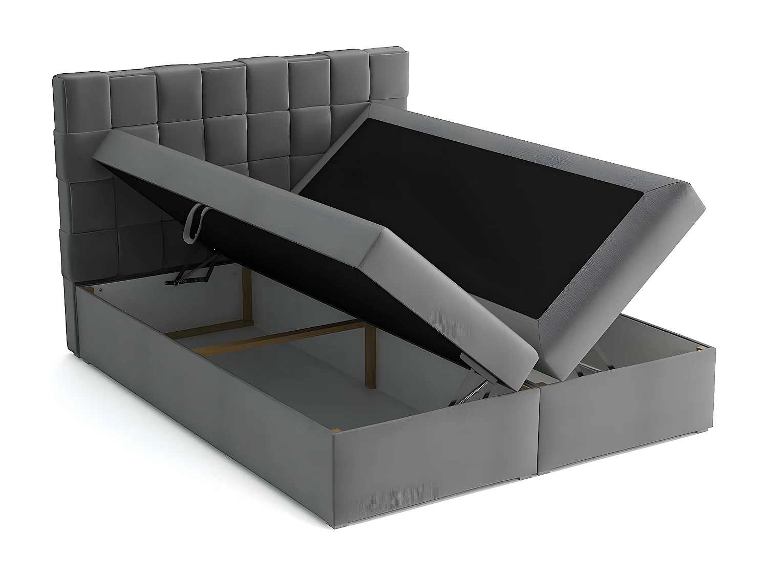 Cama continental Pomona 117, Continental, Azul, Tecido, 14x22x12cm