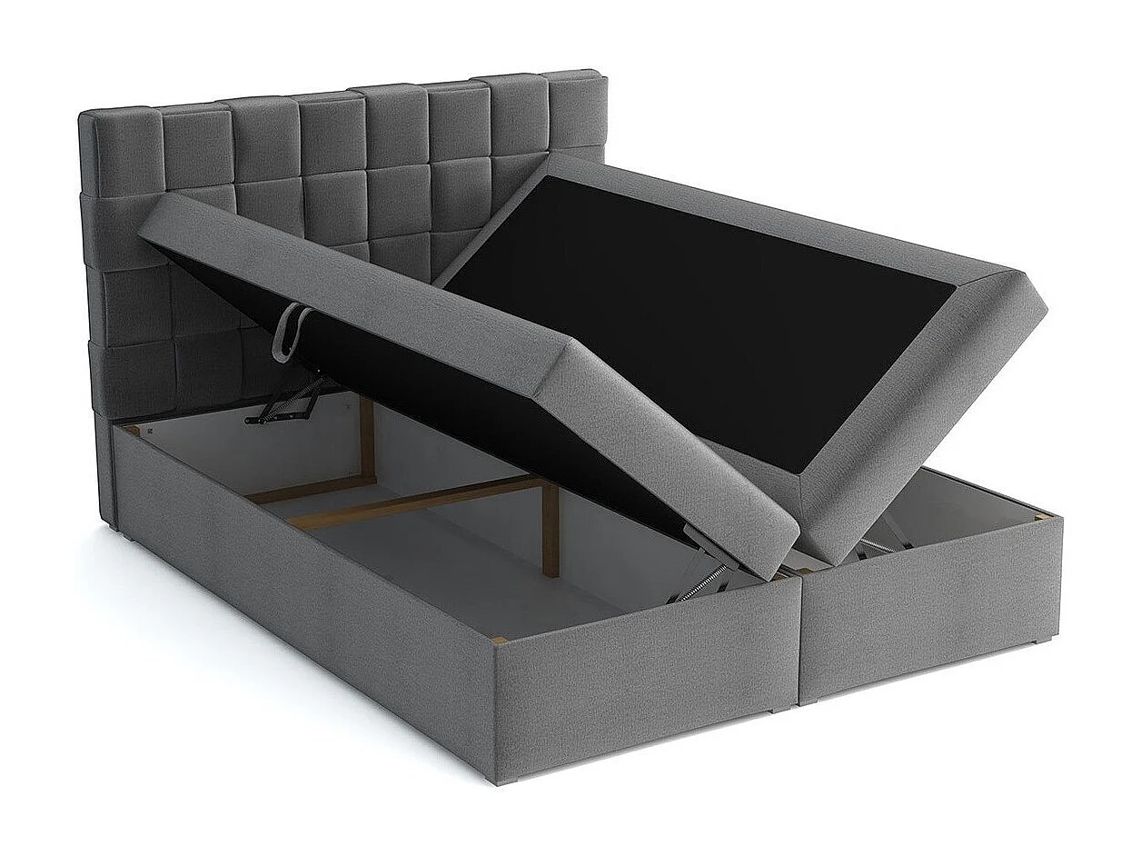 Letto continentale Pomona 117, Continentale, Doppio, Blu, 140x200, Arazzo, Con, 140x215cm