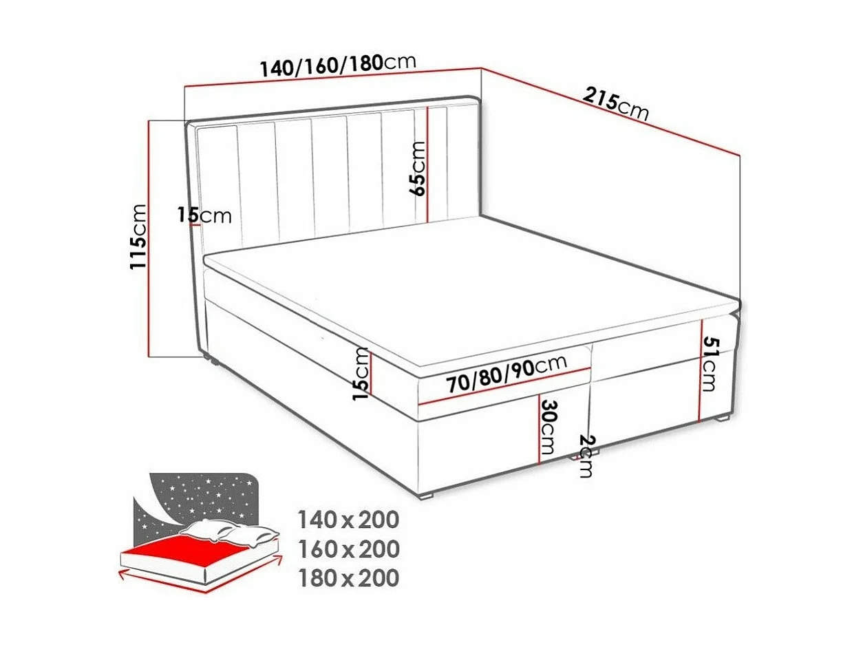 Cama continental Pomona 116, Continental, Verde, Tecido, 14x22x12cm