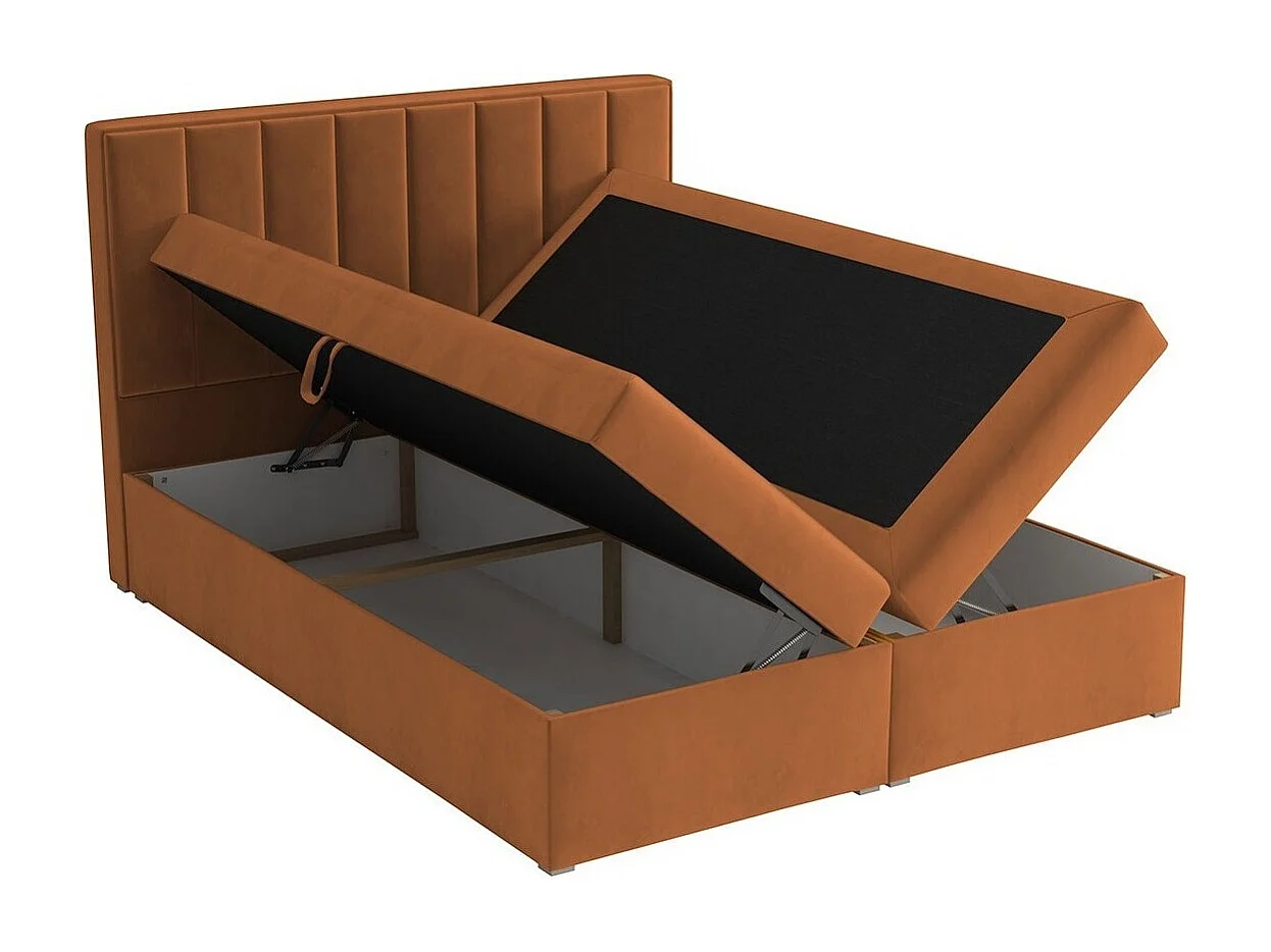 Cama continental Pomona 116, Continental, Doble, Verde, 140x200, Tapiz, Somieres, 140cm
