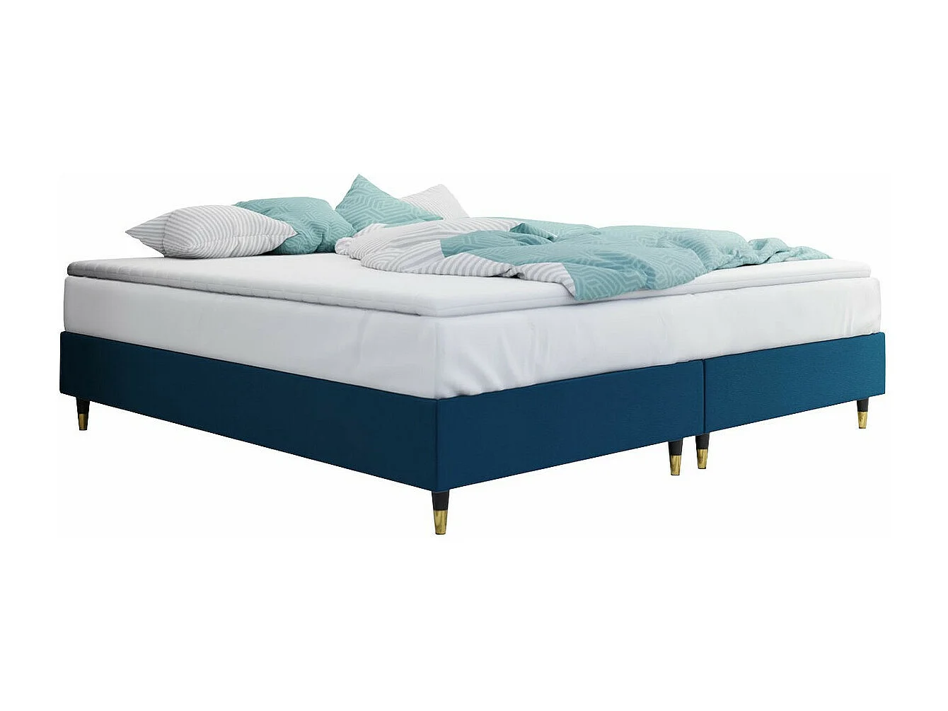 Cama continental Logan 109, Continental, Azul, Tecido, 14x20x5cm