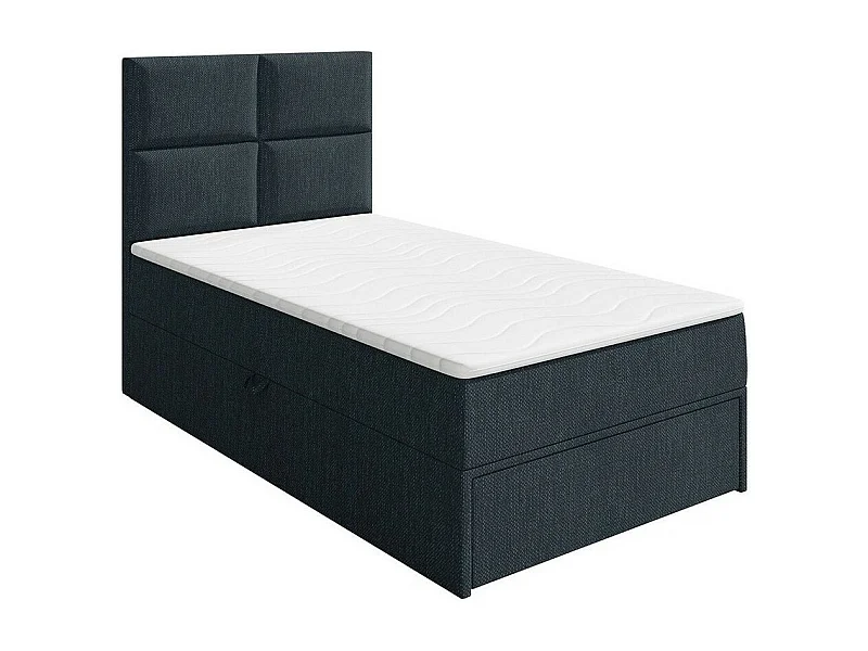 Cama continental Eugene 100, Individuales, Continental, Gris, 90x200, Tapiz, Somieres,