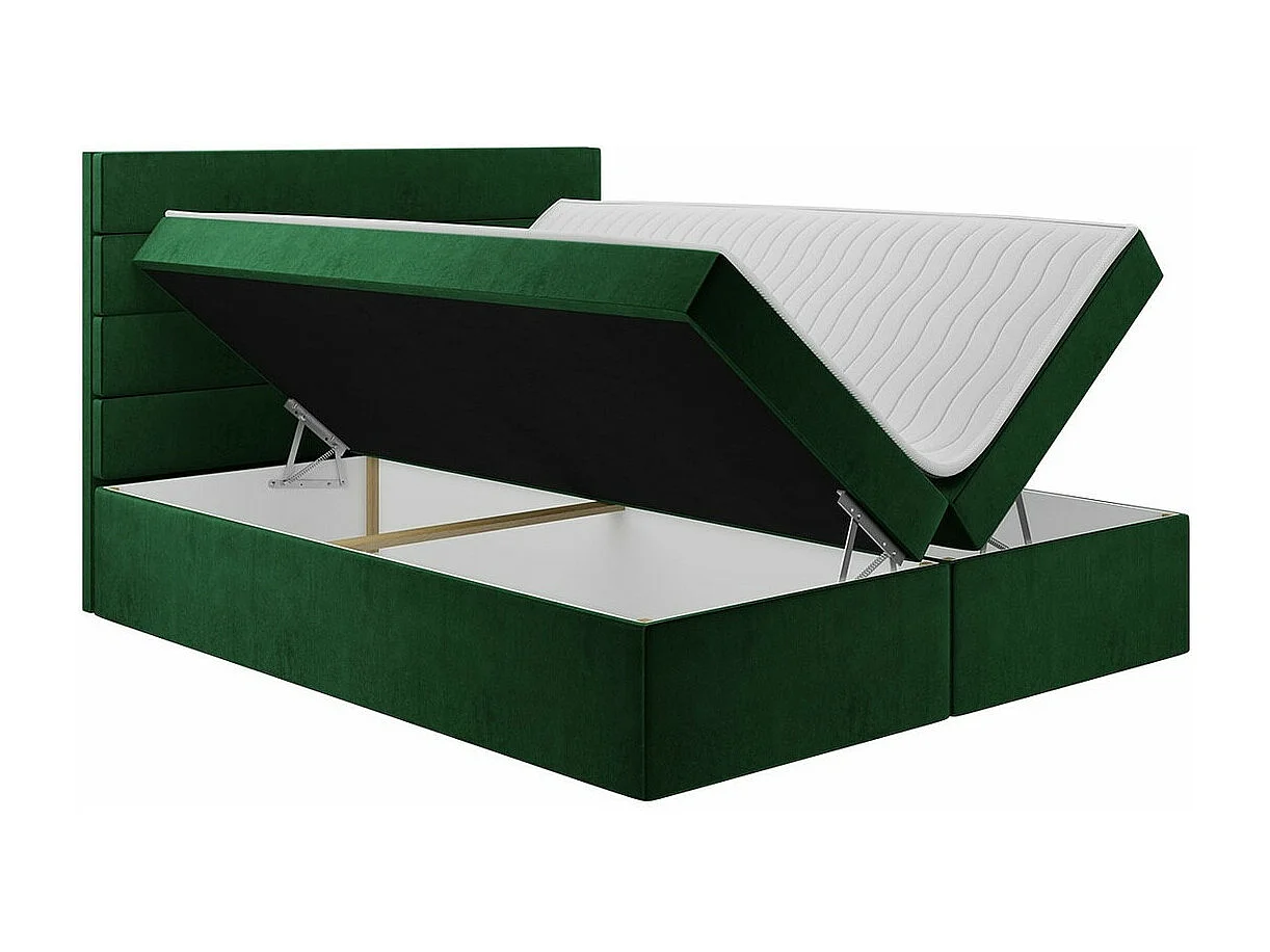 Cama continental Stamford 104, Casal, Preto, Tecido, Estrados de cama