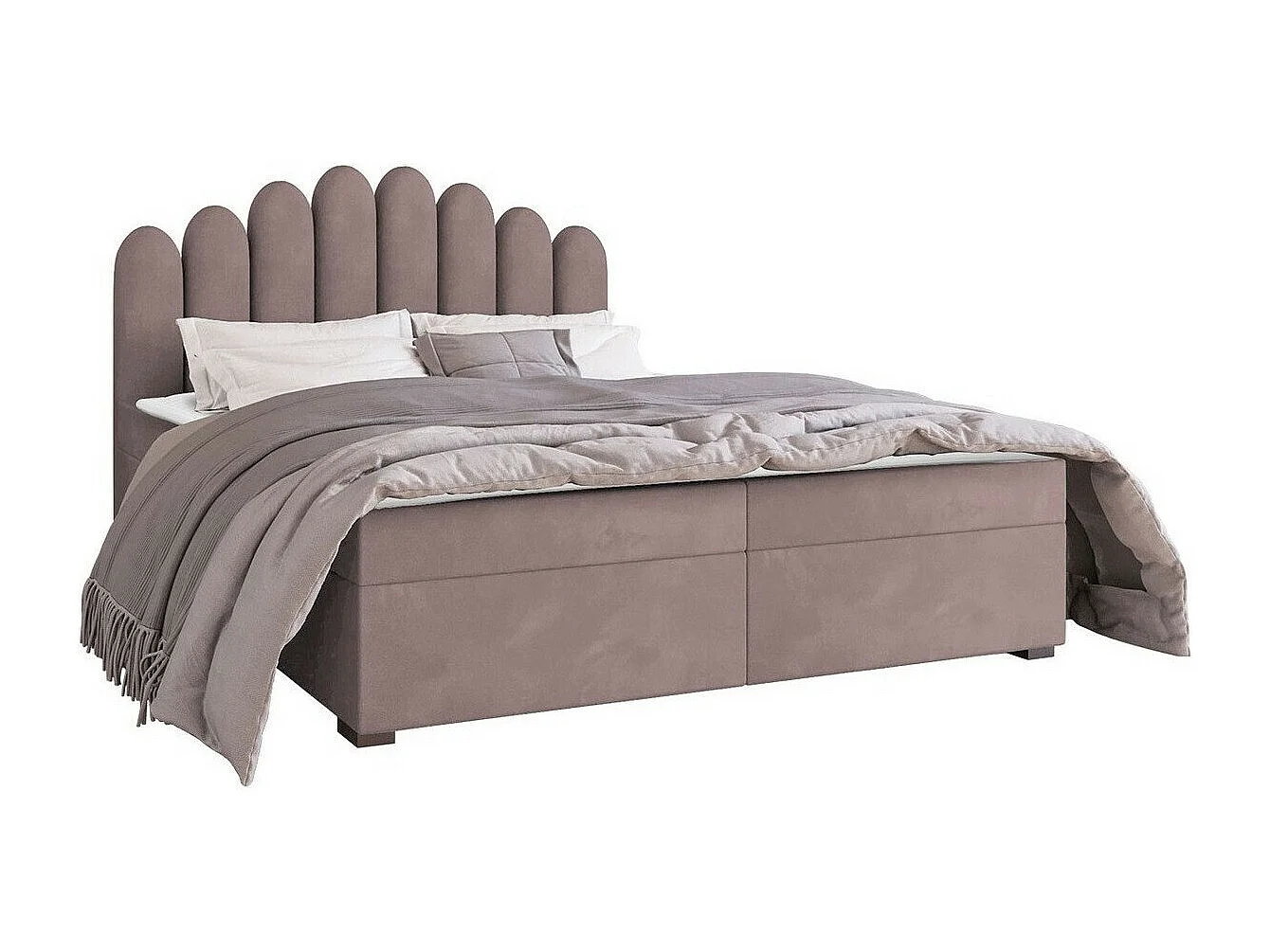 Cama continental Stamford 100, Casal, Rosé, Tecido, Estrados de cama