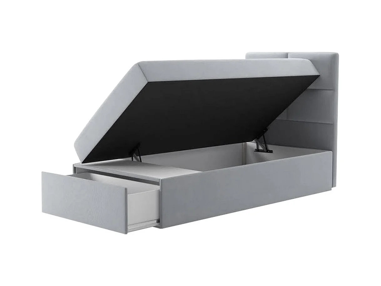 Cama continental Eugene 100, Individuales, Continental, Negro, 90x200, Tapiz, Somieres,