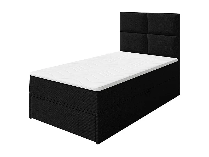 Cama continental Eugene 100, Individuales, Continental, Negro, 90x200, Tapiz, Somieres,