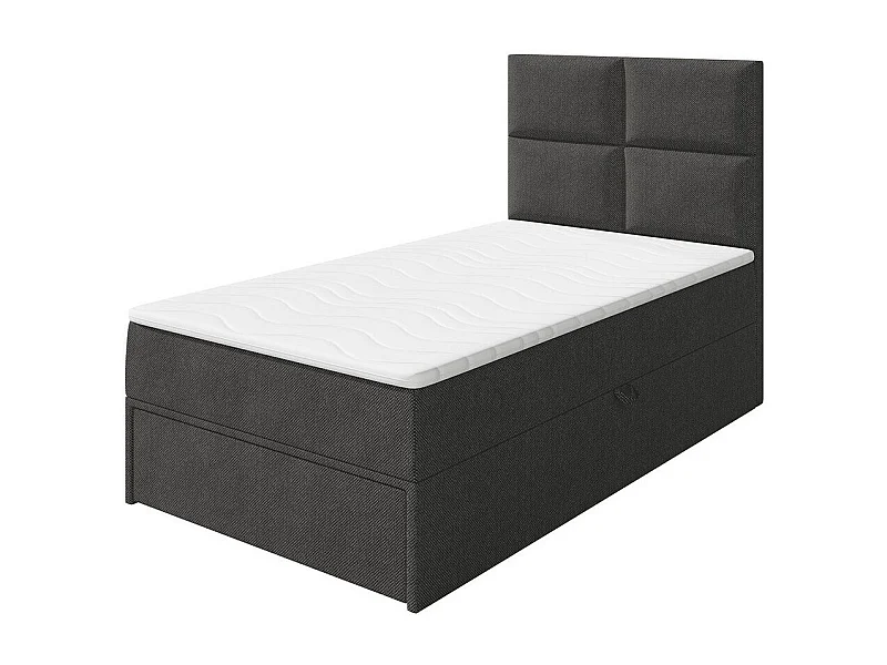 Cama continental Eugene 100, Individuales, Continental, Gris, 100x200, Tapiz, Somieres,