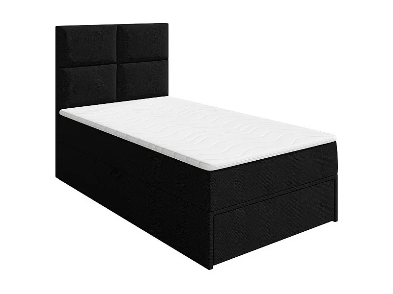 Cama continental Eugene 100, Individuales, Continental, Negro, 90x200, Tapiz, Somieres,