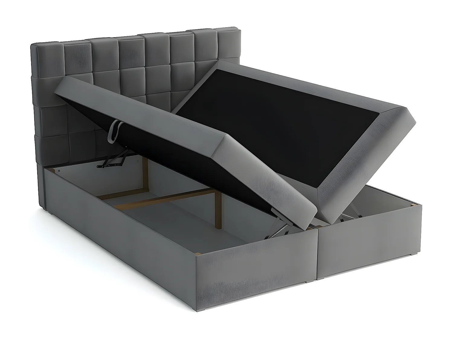 Cama continental Pomona 117, Continental, Azul, Tecido, 18x22x12cm