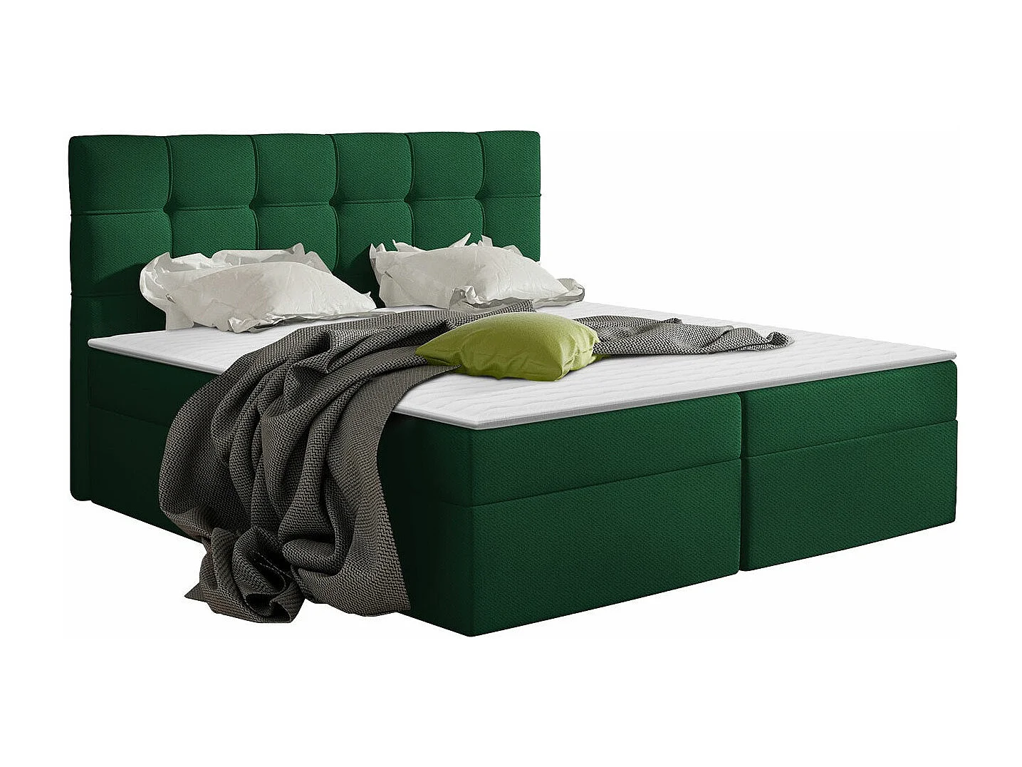 Cama continental Comfivo 195, Casal, Verde, Tecido, Estrados de cama