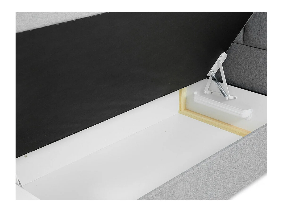 Cama continental Eugene 101, Doble, Continental, Gris, 160x200, Tapiz, Somieres, 160cm