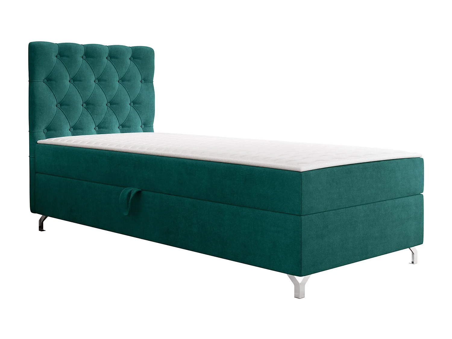 Cama continental Memphis 142, Solteiro, Verde, Tecido, 9x21x11cm