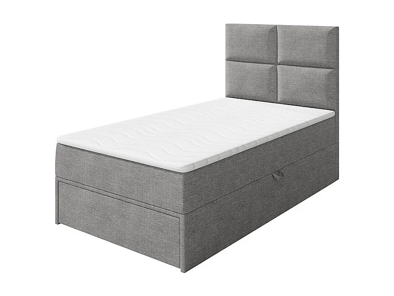 Cama continental Eugene 100, Individuales, Continental, Gris, 100x200, Tapiz, Somieres,