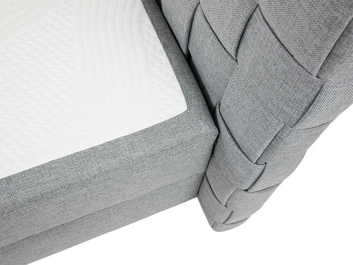 Letto continentale Florence 109, Doppio, Continentale, Grigio, 140x200, Arazzo, 140x214cm