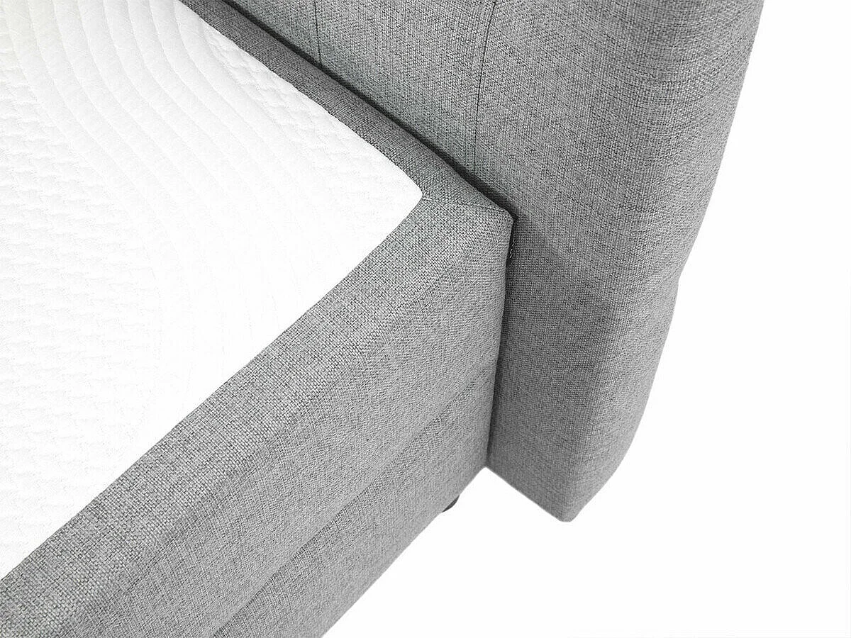 Cama continental Florence 108, Continental, Doble, Gris, 140x200, Tapiz, Somieres, 140cm