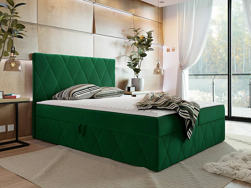 Cama continental Comfivo 225, Continental, Verde, Tecido, 18x21x11cm