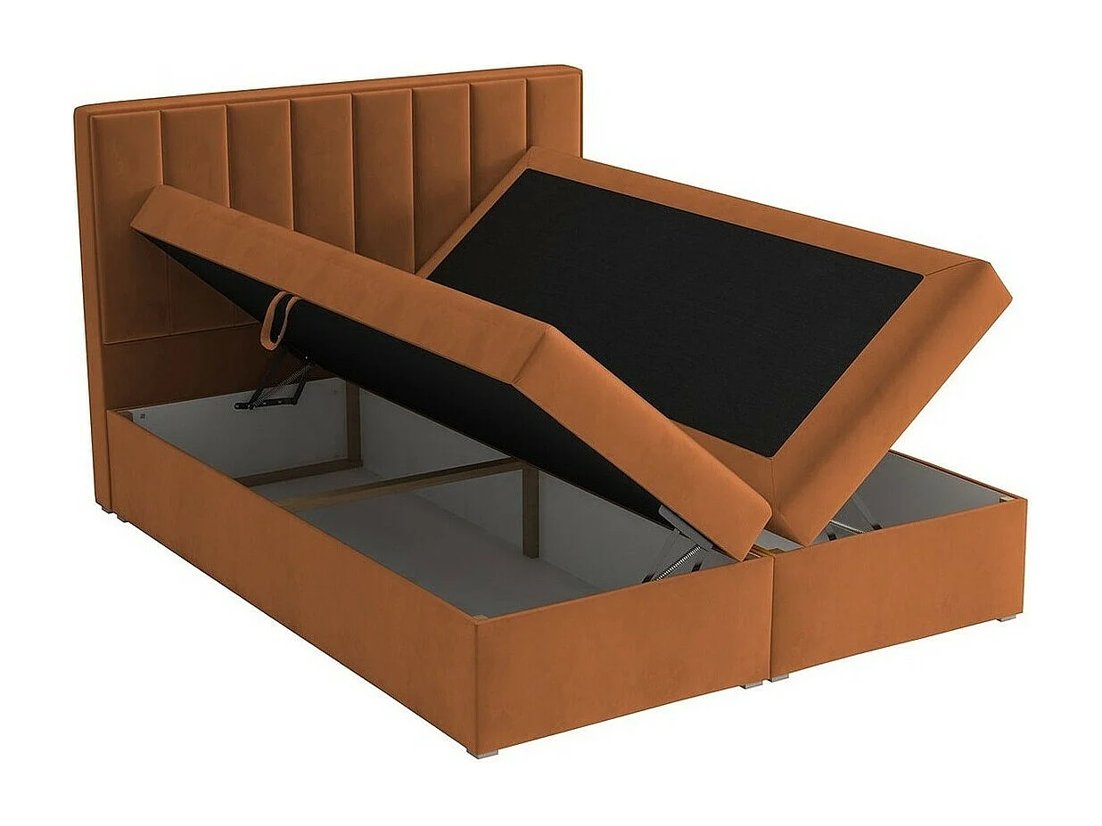 Cama continental Pomona 116, Continental, Doble, Rosa, 140x200, Tapiz, Somieres, 140cm