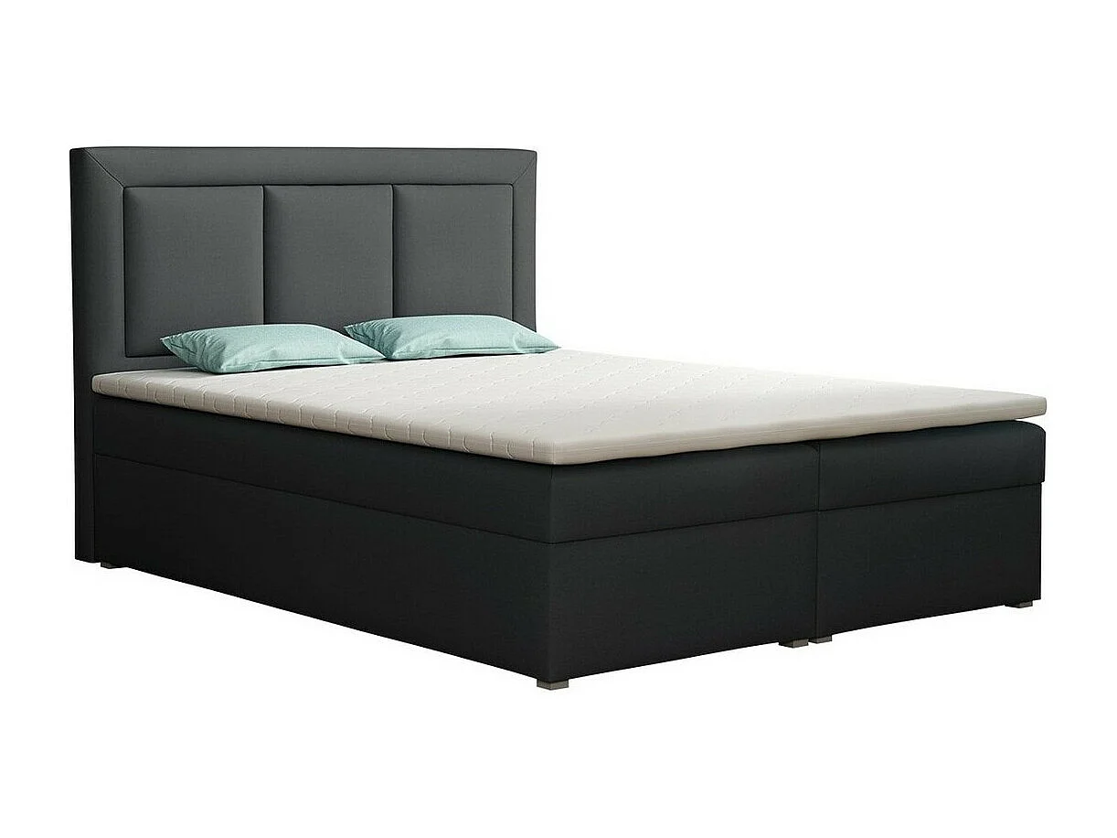 Cama continental Pomona 112, Continental, Doble, Gris, 180x200, Tapiz, Somieres, 180cm