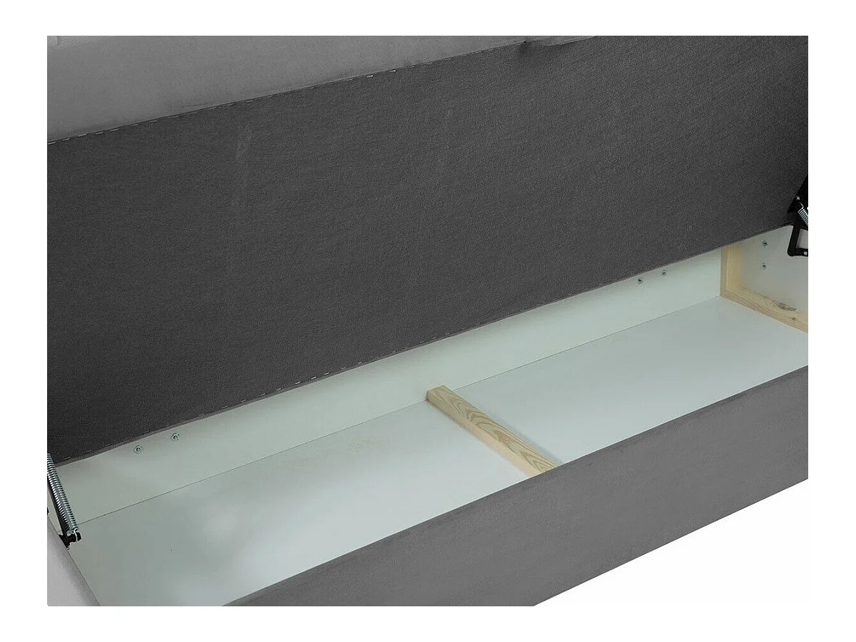 Cama continental Baltimore 147, Continental, Doble, De color marrón claro, 140x200, Tapiz