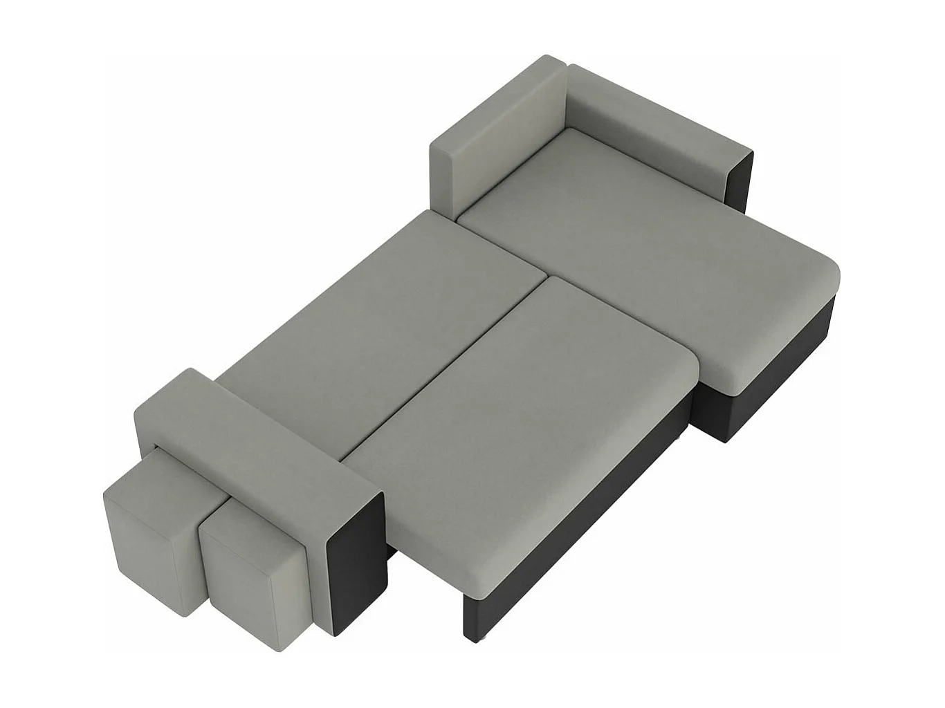 Sofá rinconero Memphis 138, Verde, Función de descanso, Almacenaje, 256x139x80cm