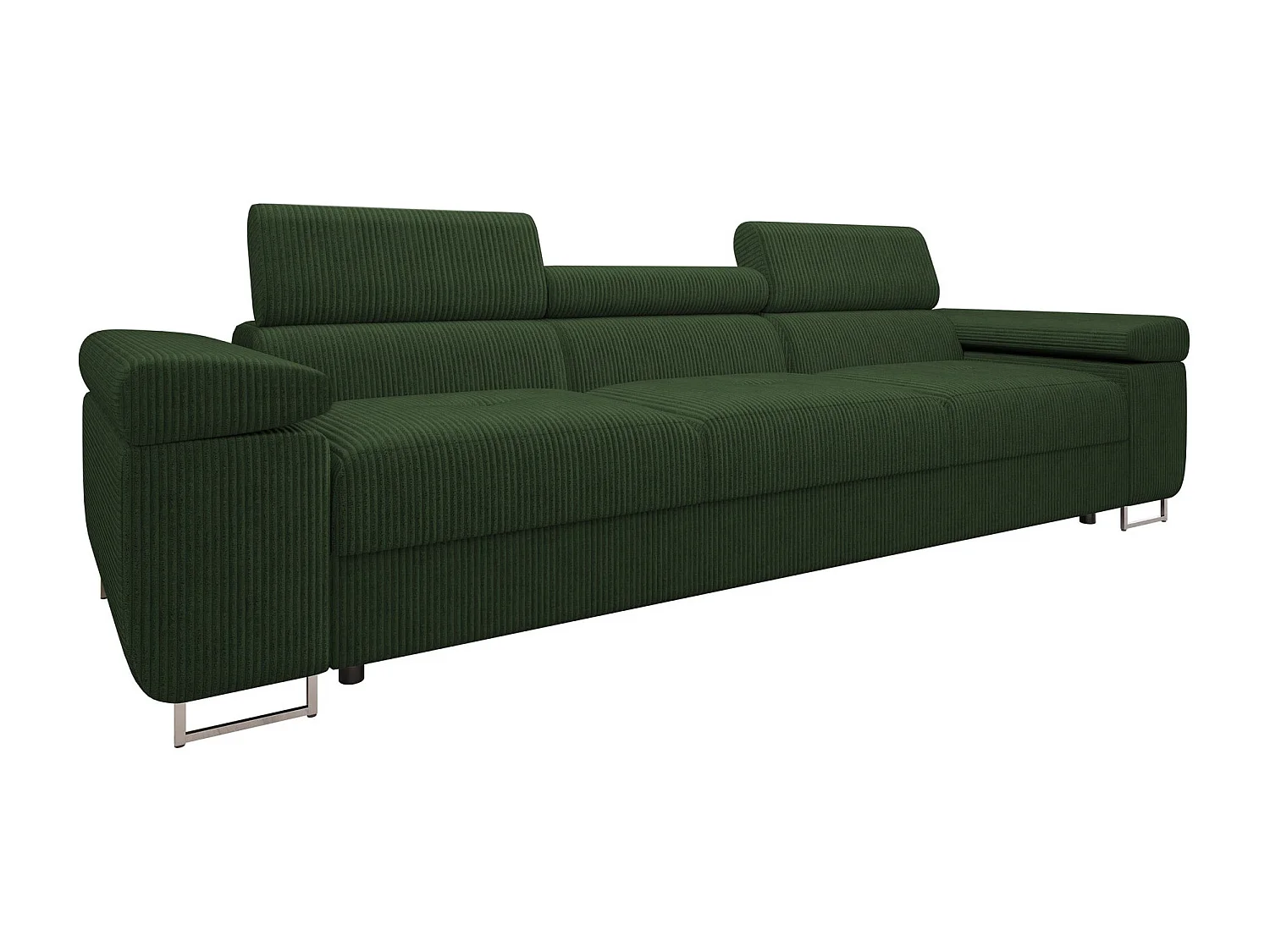 Sofá Comfivo Eliferu 104, Verde, 263x102x70cm, Tapiz, Patas: Metal