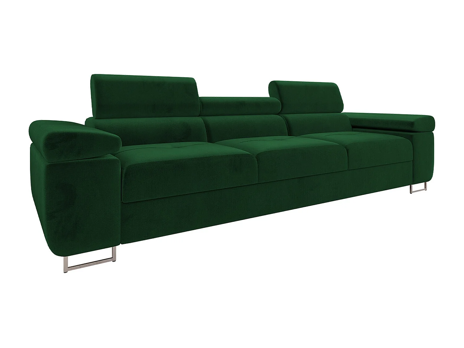Sofá Comfivo Eliferu 104, Verde, 263x102x70cm, Tapiz, Patas: Metal