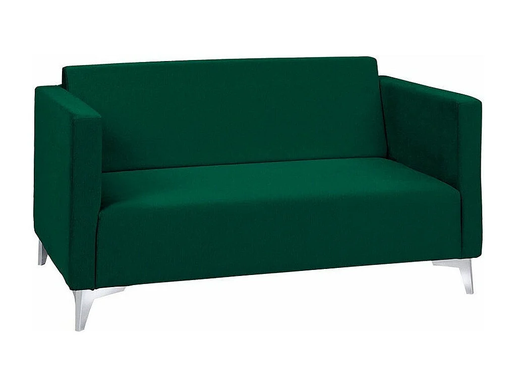 Canapé Virmore 101, Vert, 136x82x74cm, Tapisserie, Pieds: Plastique