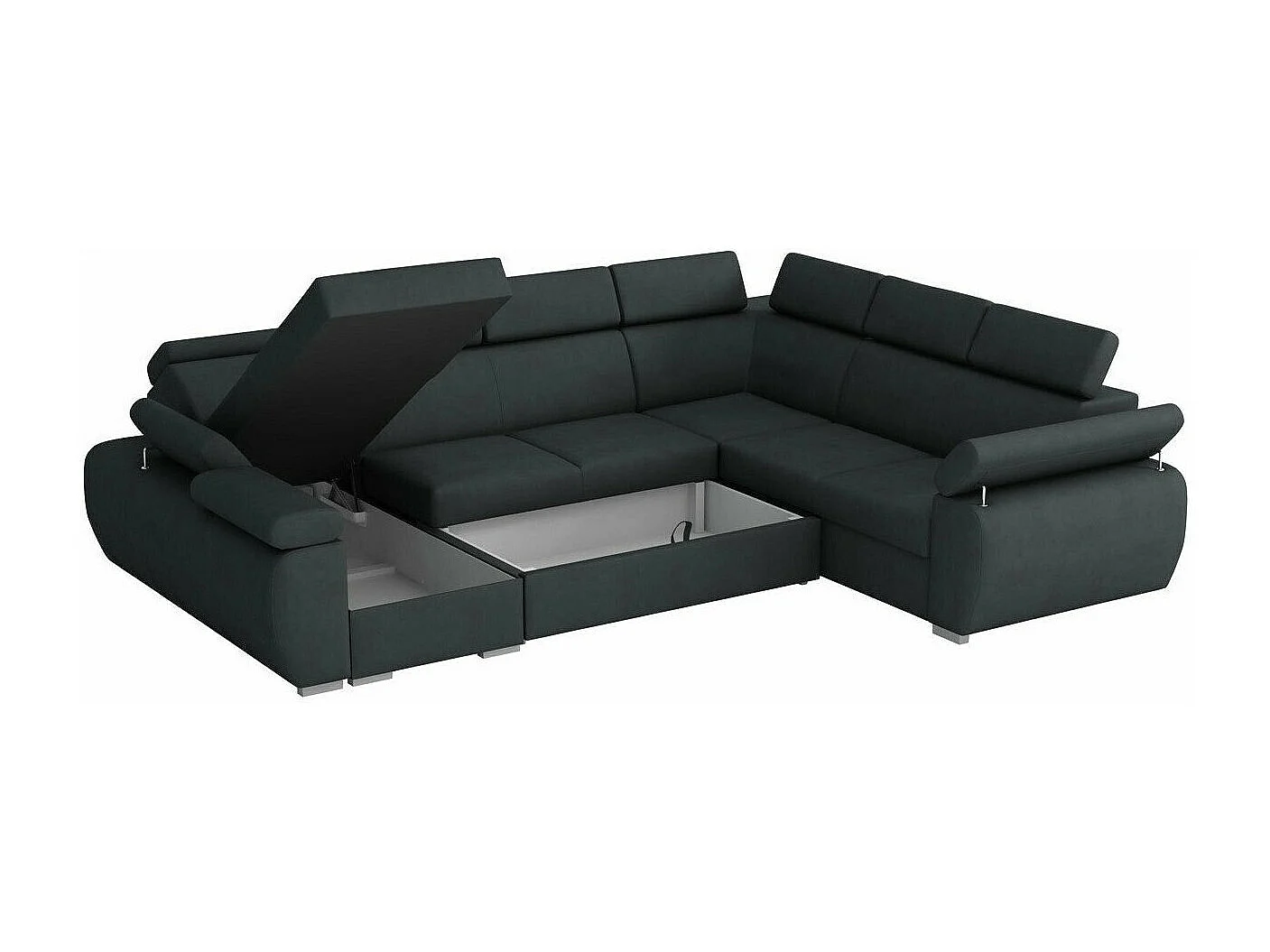 Canapé d'angle Columbus 214, Brun clair, Disponible, 325x260x85cm