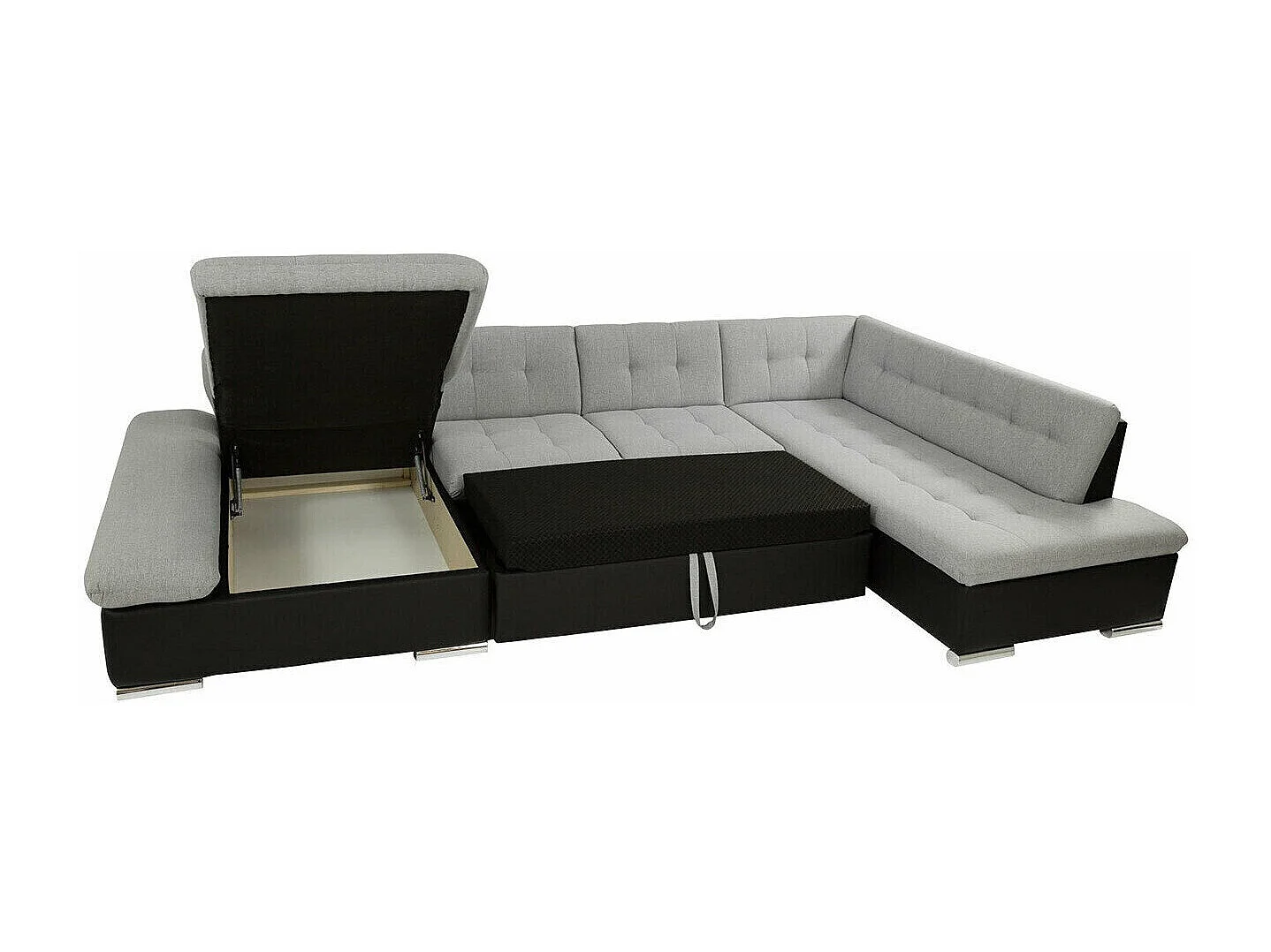 Canapé d'angle Comfivo 150, Jaune, Fonction de couchage, Boîte de literie, 345x205x76cm