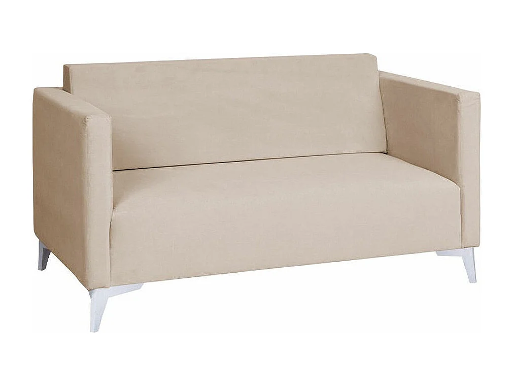 Canapé Virmore 101, Brun clair, 136x82x74cm, Tapisserie, Pieds: Plastique