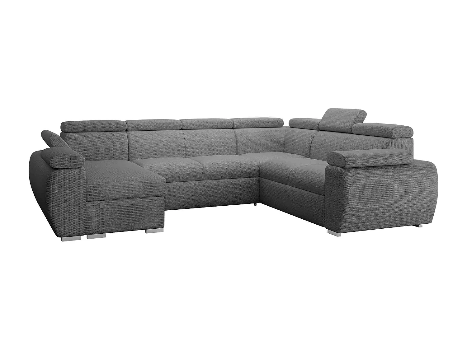 Canapé d'angle Columbus 214, Gris, Disponible, 325x260x85cm