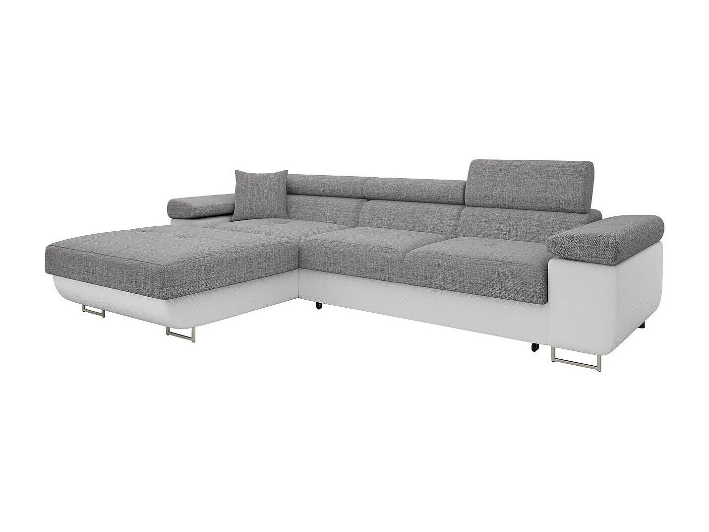 Canapé d'angle Comfivo Vinetum II, Gris, Disponible, 280x170x70cm