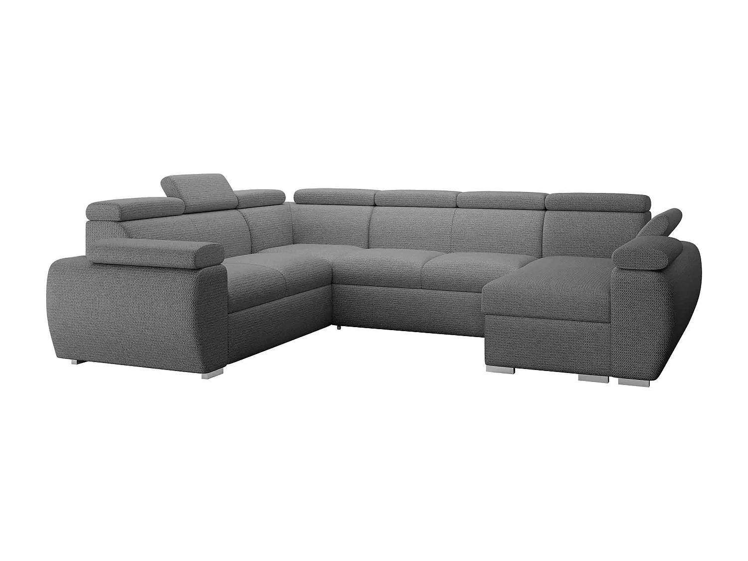 Sofá rinconero Columbus 214, Gris oscuro, Función de descanso, Almacenaje, 325x260x85cm