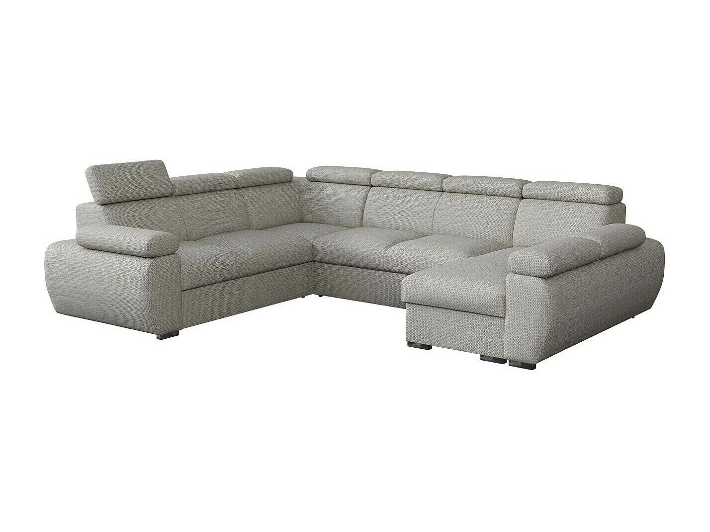 Sofá rinconero Columbus 214, Gris, Función de descanso, Almacenaje, 325x260x85cm