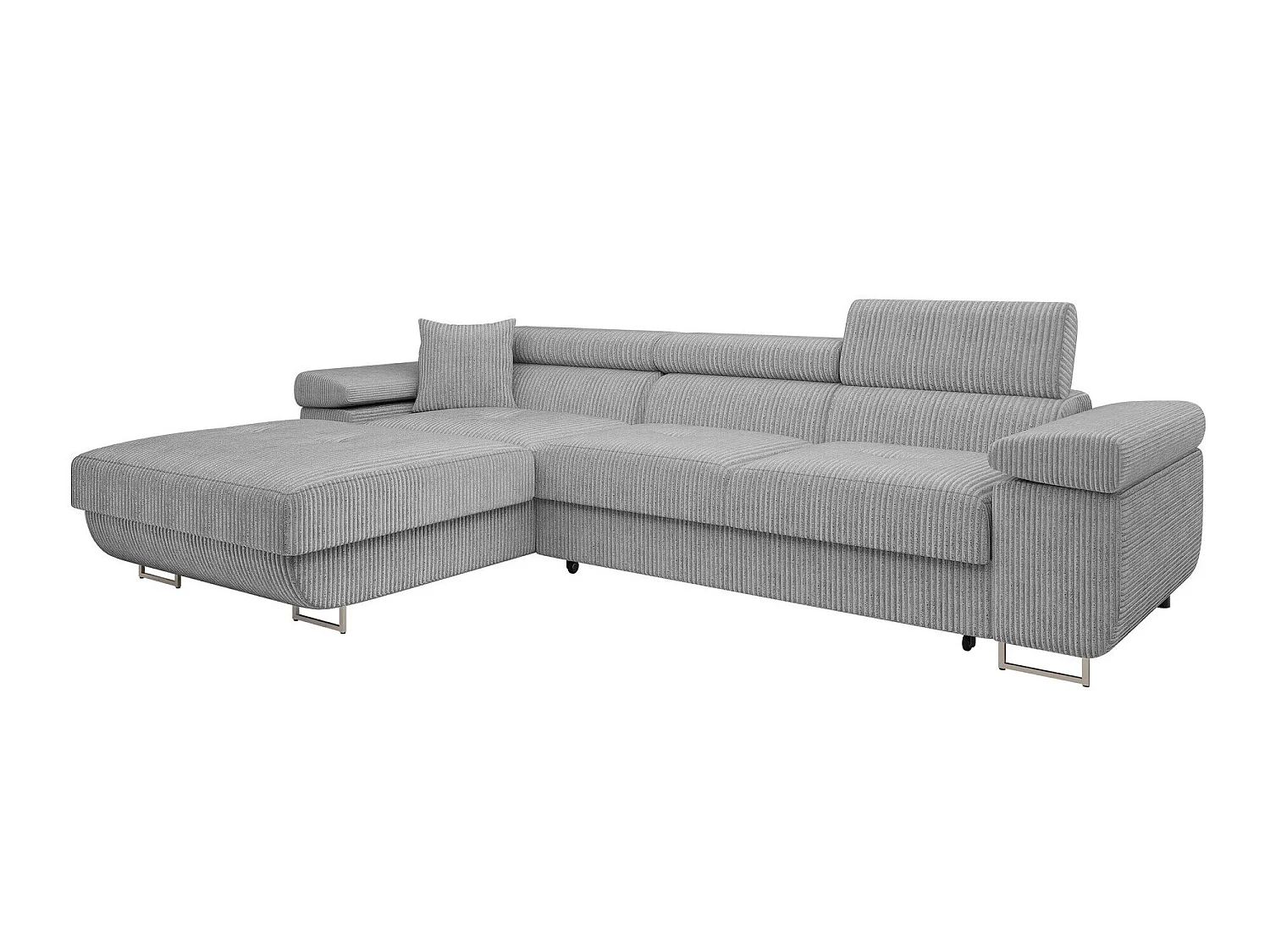 Sofá rinconero Comfivo Vinetum II, Gris claro, Función de descanso