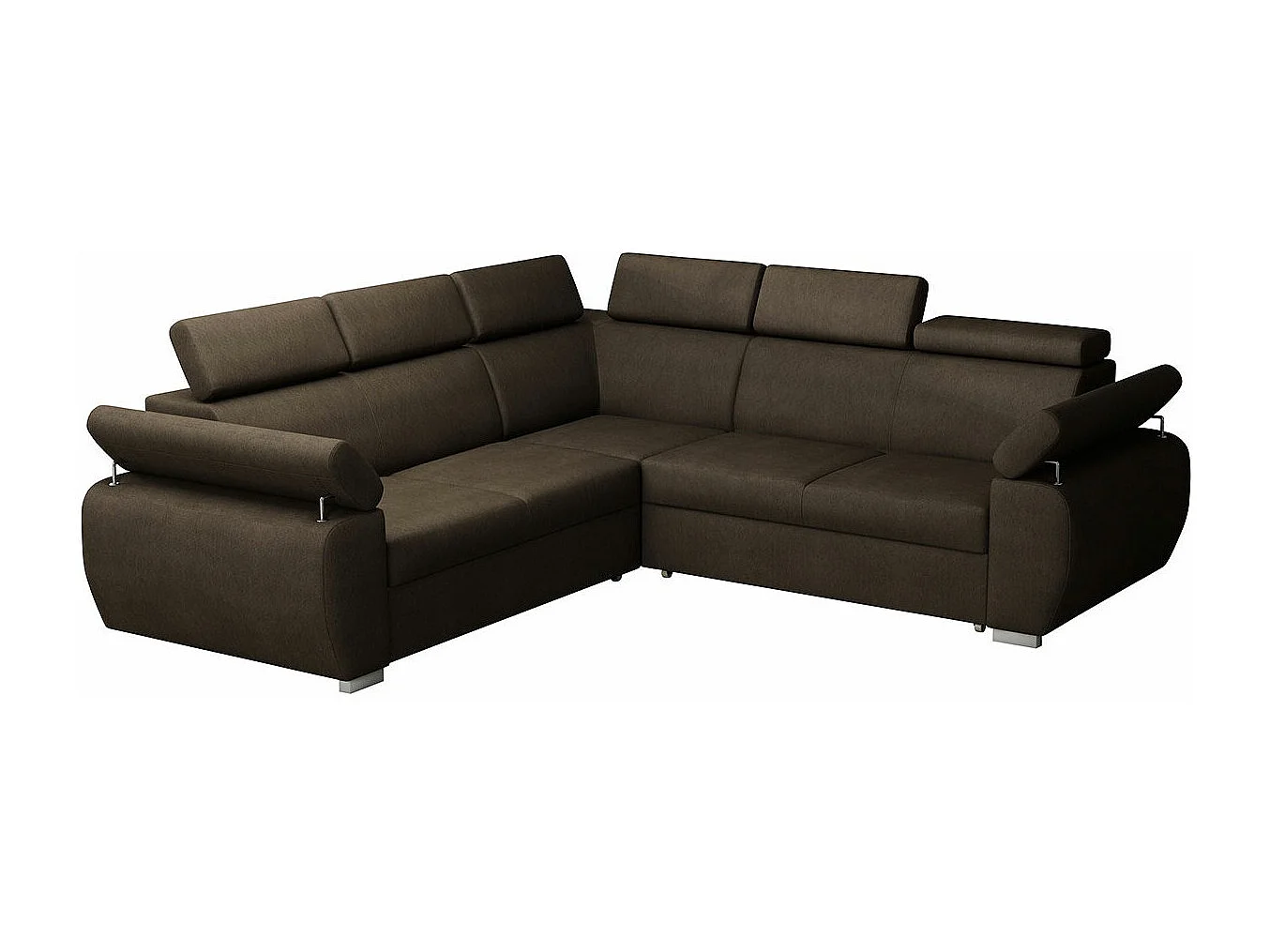 Sofá rinconero Columbus 215, Marrón, Función de descanso, Almacenaje, 260x260x85cm