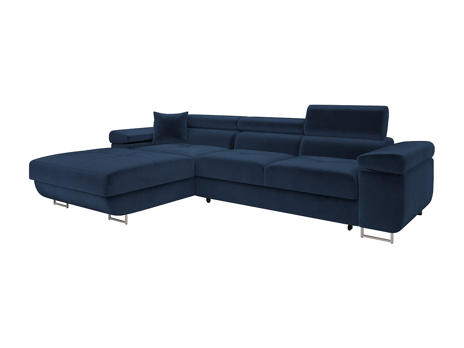 Sofá rinconero Comfivo Vinetum II, Azul, Función de descanso, Almacenaje, 280x170x70cm