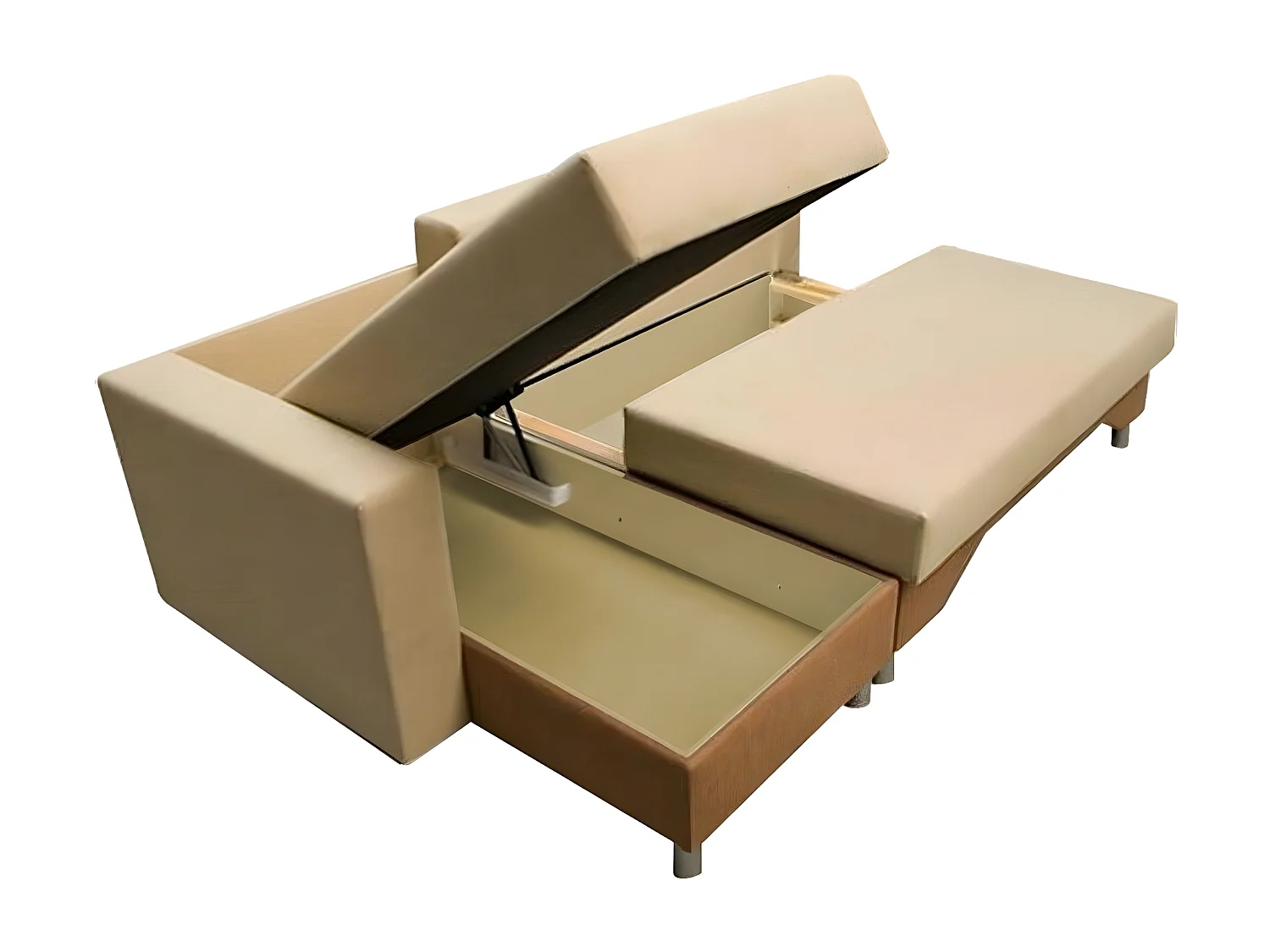 Canapé d'angle Akron 100, Gris, Disponible, 215x133x95cm