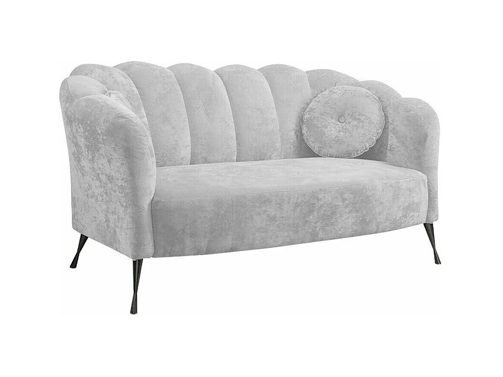 Canapé Providence 151, Gris, 155x83x78cm, Tapisserie, Pieds: Métal