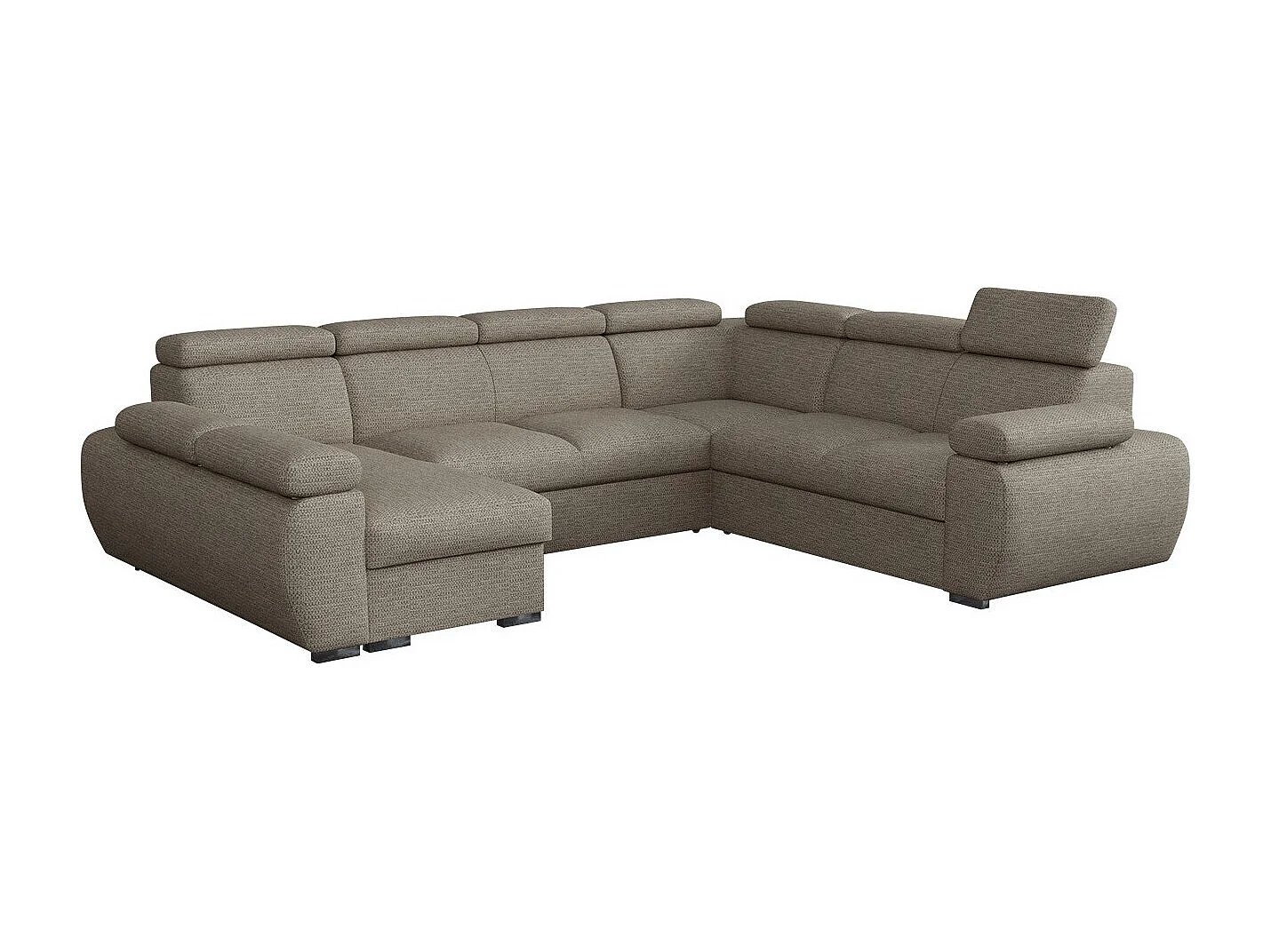 Sofá rinconero Columbus 214, De color marrón claro, Función de descanso, Almacenaje, 85cm