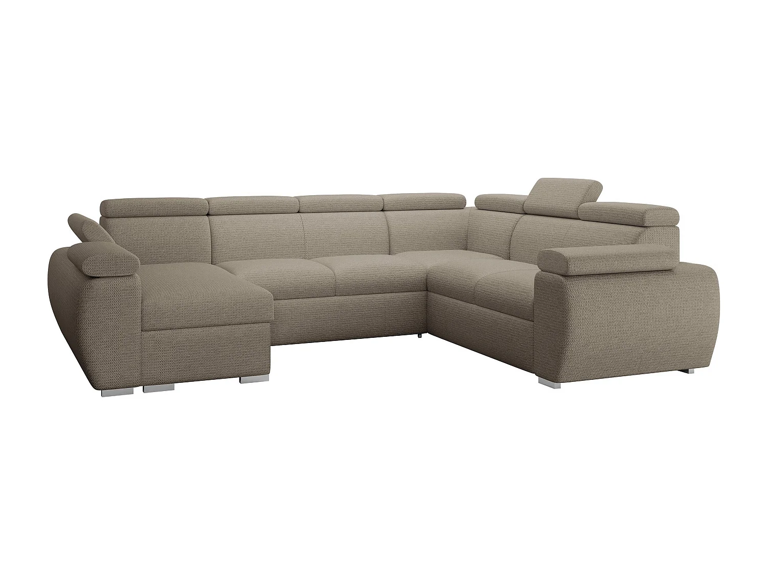 Canapé d'angle Columbus 214, Brun clair, Disponible, 325x260x85cm
