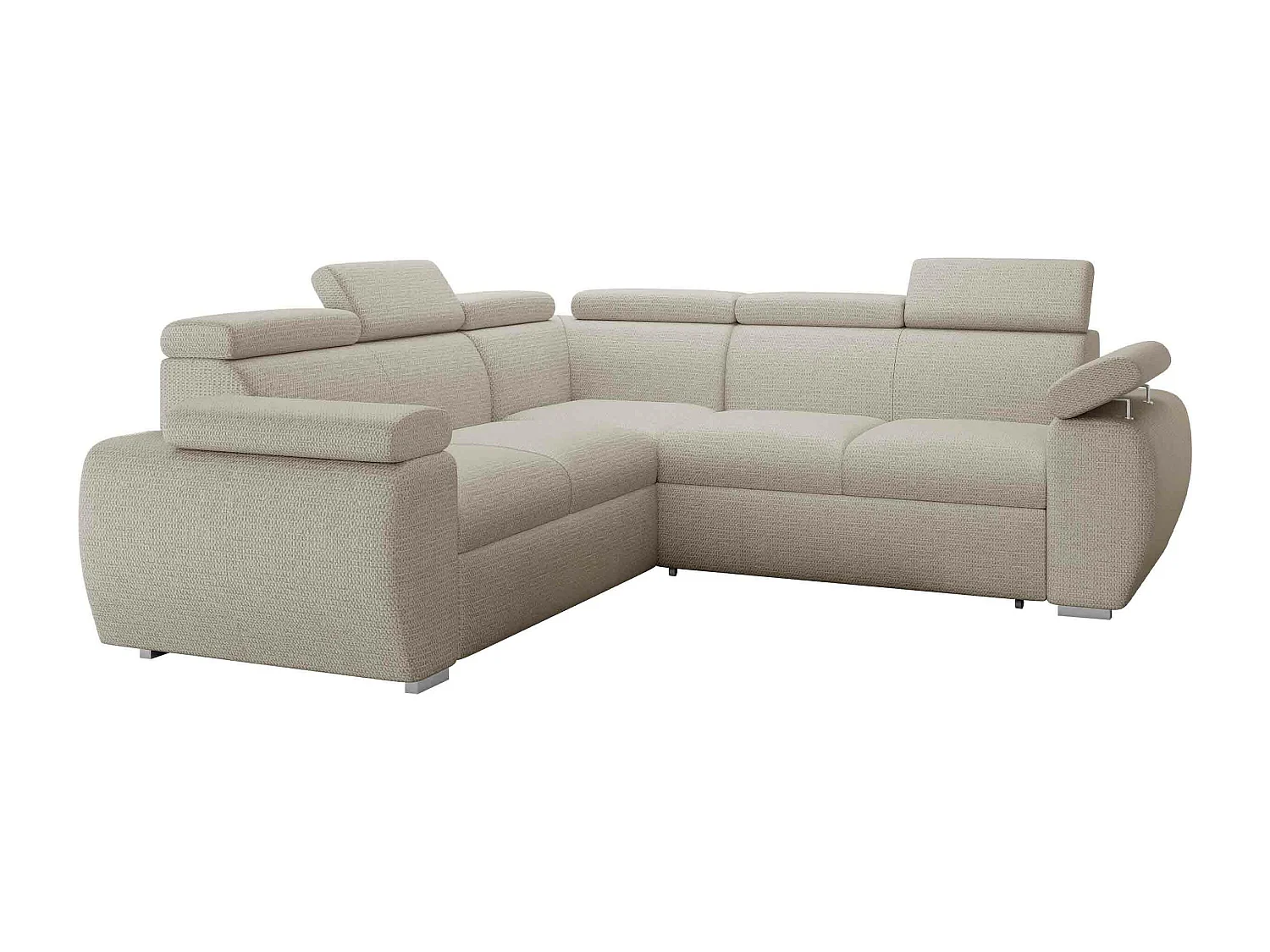 Sofá rinconero Columbus 215, De color marrón claro, Función de descanso, Almacenaje, 85cm