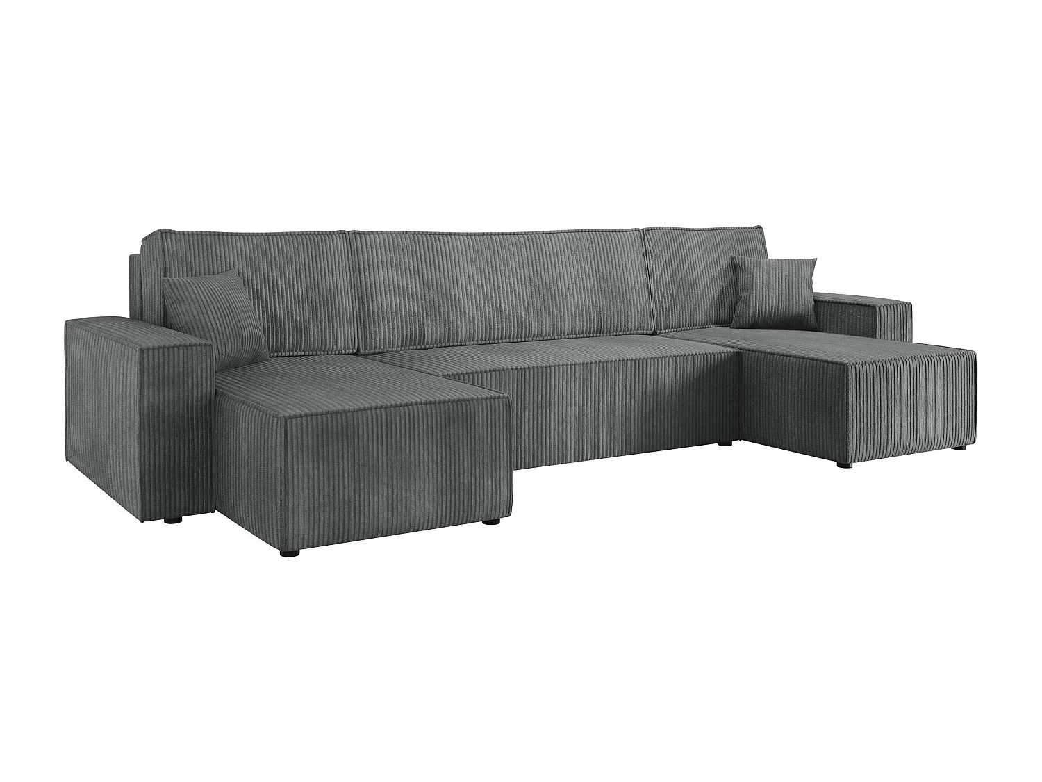 Sofá de canto Shelton 101, Cinzento, Funcionalidade de dormir